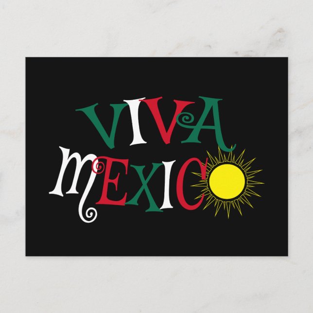 Cartão Postal Viva México (Frente)