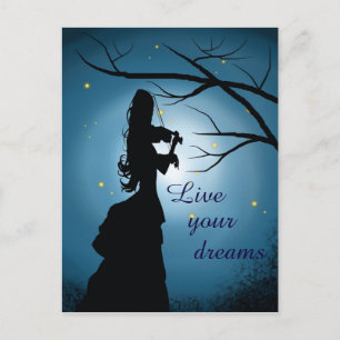 Cartão Postal Viva Seus Sonhos, Violinista, Personalizável