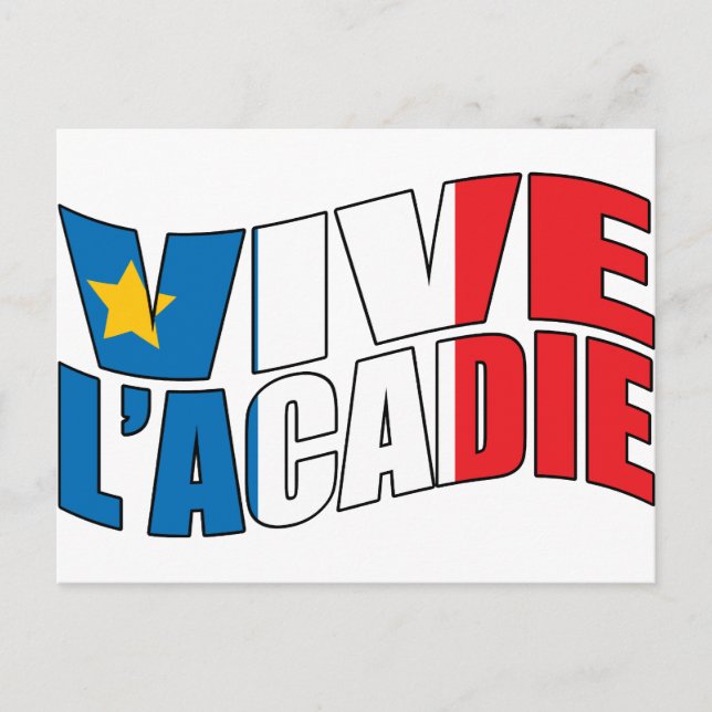 Cartão Postal Vive l'acadie (Frente)