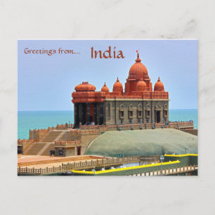 Cartão Postal Vivekananda Rock Memorial Kanyakumari Índia