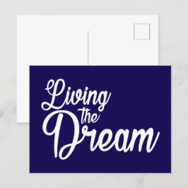 Cartão Postal Vivendo O Sonho Motivacional Inspiracional