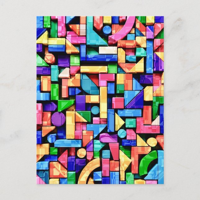Cartão Postal Vivid Geometric Flow (Frente)