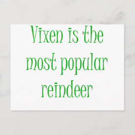 Cartão Postal Vixen é o Reindeer mais popular