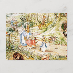 Cartão Postal Vizinhança de Peter Rabbit por Beatrix Potter