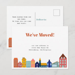 Cartão Postal Vizinhança Quarteirão Vizinhos Mudamos Nova Casa