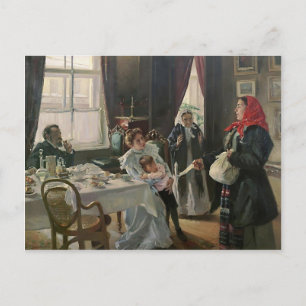 Cartão Postal Vladimir Makovsky - Mãe nativa e madrasta