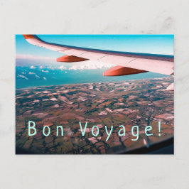 Cartão Postal Voando longe, longe e Bon Voyage