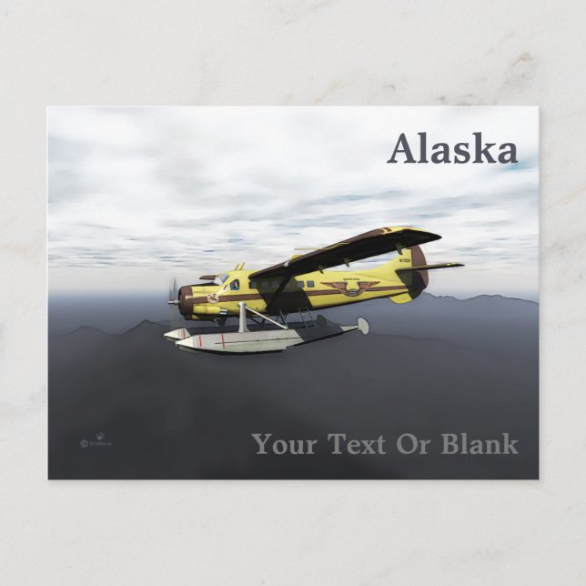 Cartão Postal Voando Moose Aviation de Havilland DH3-C Otter (Frente)