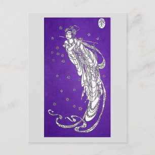 Cartão Postal Voando para a Arte Chinesa do Céu