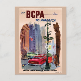 Cartão Postal Voar BCPA para o Poster vintage da América Restaur