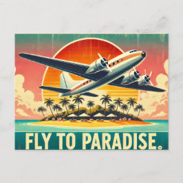 Cartão Postal Voar para o Paraíso