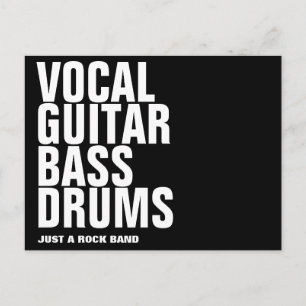 Cartão Postal vocal, violão, baixo, tambores... rock