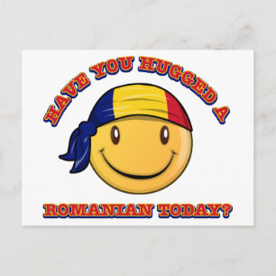 Cartão Postal Você abraçou um romeno hoje?