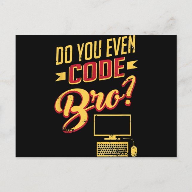 Cartão Postal Você Até Codifica O Engenheiro De Software Engraça (Frente)