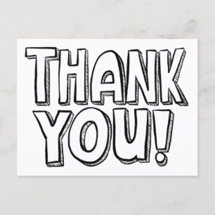 Cartão Postal Você Coloriu A Mão Divertida Letícia Obrigado Cart