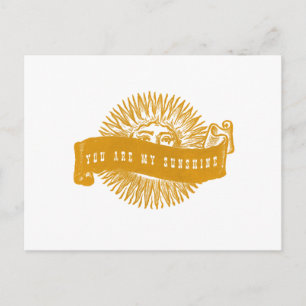 Cartão Postal Você é a minha arte de banda sunshine Vintage