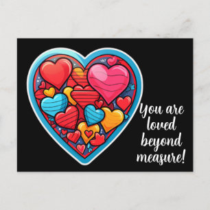 Cartão Postal Você é amado Dia dos Namorados Corações de Amor