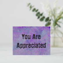 Você É Apreciado Trabalho Abstrato Roxo Funcionári