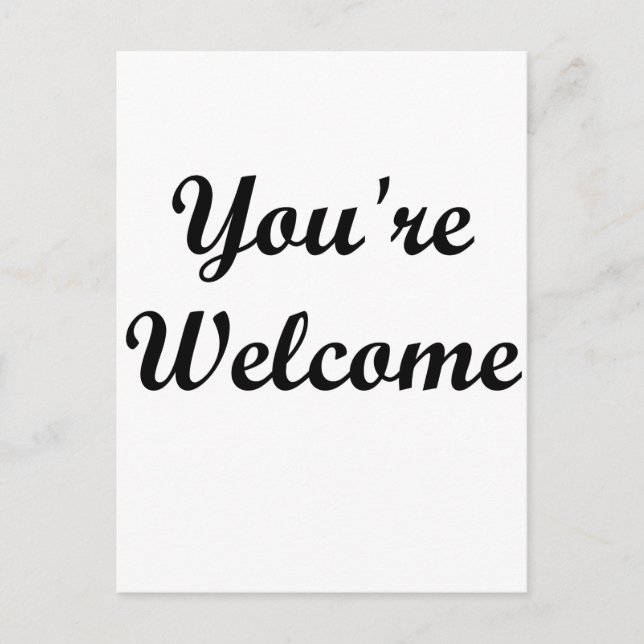 Cartão Postal Você é bem-vindo (Frente)