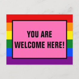 Cartão Postal Você é bem-vindo ao cliente LGBTQ Rainbow Prie