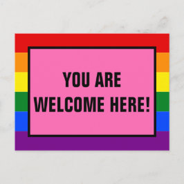 Cartão Postal Você é bem-vindo ao cliente LGBTQ Rainbow Prie