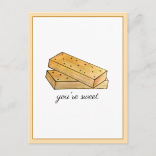 Cartão Postal Você é Biscoitos Escoceses de Manteiga UK Comida