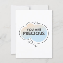 Cartão Postal Você é mensagem de texto de motivação de precioso