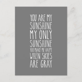 Cartão Postal Você é meu sol meu único sol