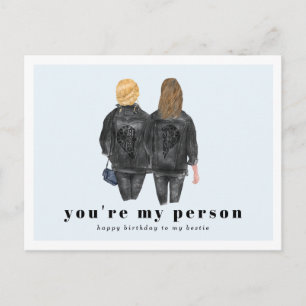 Cartão Postal Você é Minha Pessoa   Aniversário da Melhor Amiga