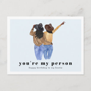 Cartão Postal Você é Minha Pessoa   Aniversário da Melhor Amiga