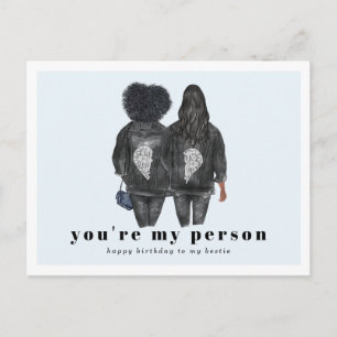 Cartão Postal Você é Minha Pessoa   Aniversário da Melhor Amiga