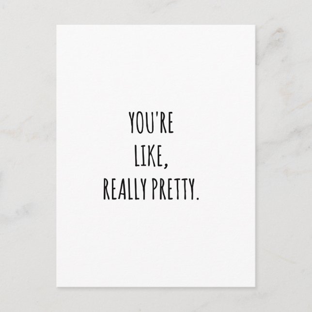 Cartão Postal Você é muito Bonito (Frente)