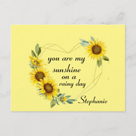 Cartão Postal Você é o meu girassol, amor