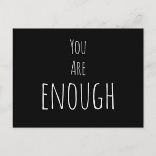 Cartão Postal Você É Suficiente Para Afirmação Positiva