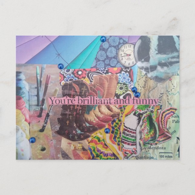 Cartão Postal Você é um Cartão-Postal Brilhante e Engraçado (Frente)