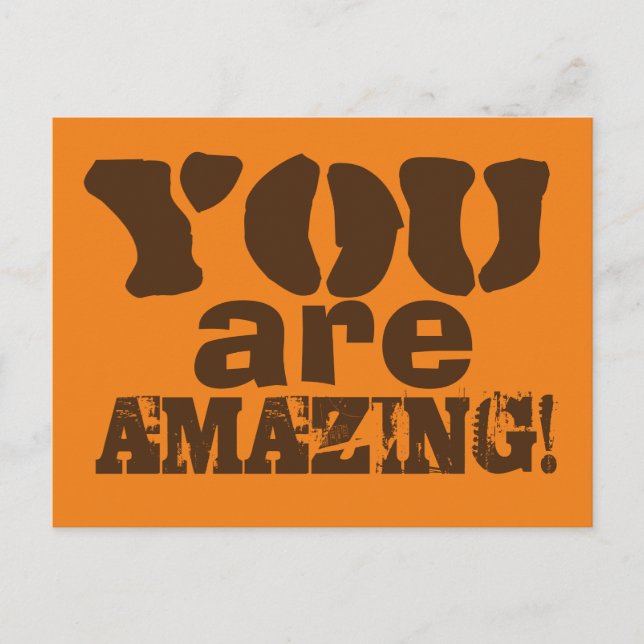 Cartão Postal Você é um cartão-postal Inspiracional incrível (Frente)