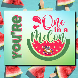 Cartão Postal Você é Um em um Melão Gato Pensando em Você
