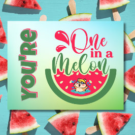 Cartão Postal Você é um em um Melon Hamster Pensando em você