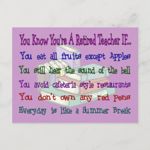 Cartão Postal Você é um PROFESSOR Aposentado SE...