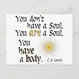 Cartão Postal Você é uma Alma.
