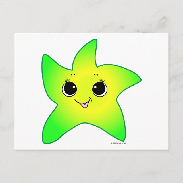 Cartão Postal Você é uma estrela - verde (Frente)