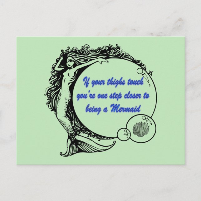 Cartão Postal Você é uma Sereia (Frente)
