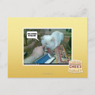 Cartão Postal Você empurrou meu rosto para dentro!