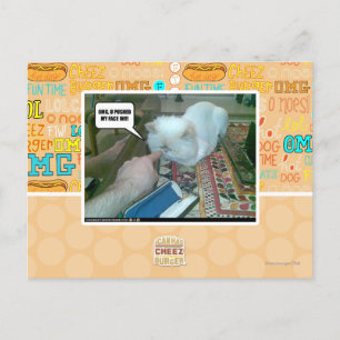 Cartão Postal Você empurrou meu rosto para dentro!