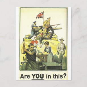 Cartão Postal "Você está aqui?" Museu da Guerra Imperial de 1915