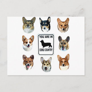 Cartão Postal Você está no país do Corgi