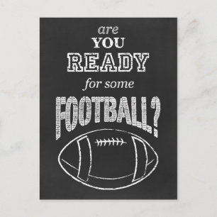 Cartão Postal você está preparado para algum futebol americano?