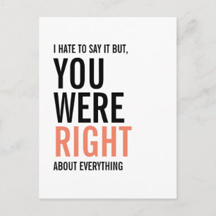 Cartão Postal Você Estava Certo, Mãe, Dia de as mães