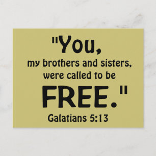 Cartão Postal Você foi chamado para ser Galatianos GRATUITOS 5: