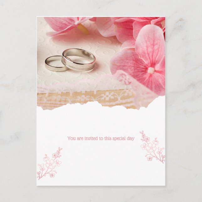 Cartão Postal Você foi convidado para este dia especial (Frente)